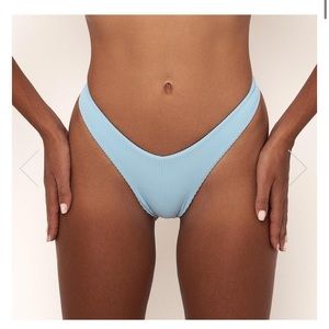 Blue High Leg Bikini Bottom